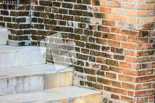 Image of modern exterior building with stone Brick Wall Surfaced