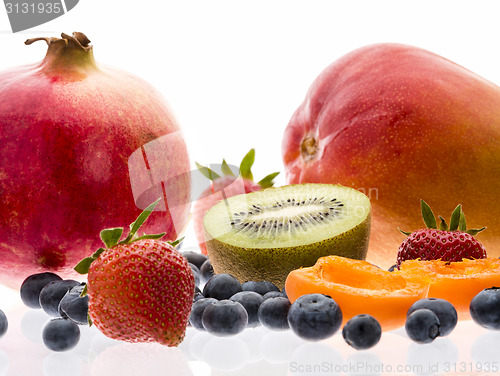Image of Kiwi, Berries, Apricot, Pomegranate And Mango