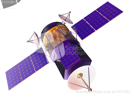 Image of 3D model of an artificial satellite of the Earth