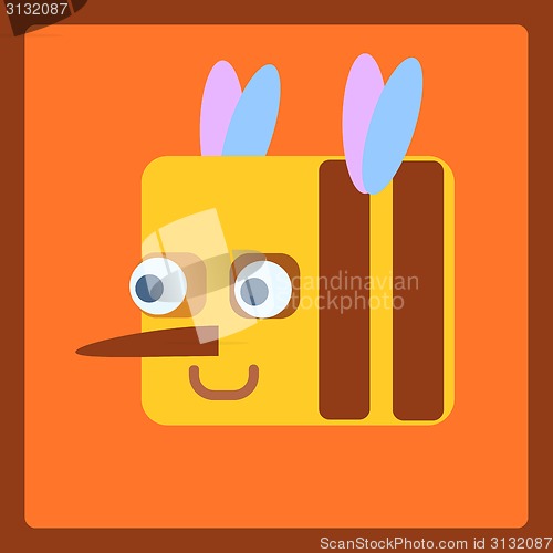 Image of Bee stylized cartoon icon