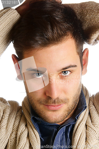 Image of Young man with blue eyes