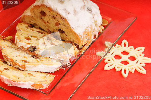 Image of Sliced Christmas stollen
