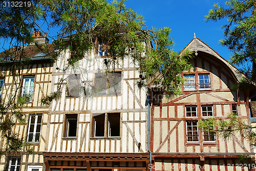 Image of Half-timbered houses in Troyes, France