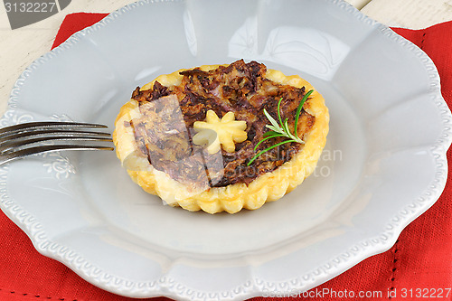 Image of Mini quiche with trevisano chicory