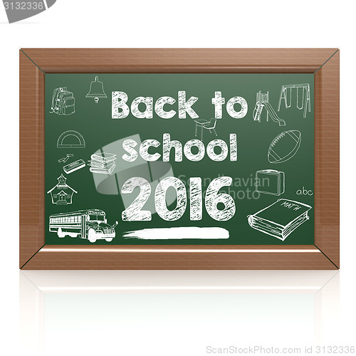 Image of Back to school green blackboard