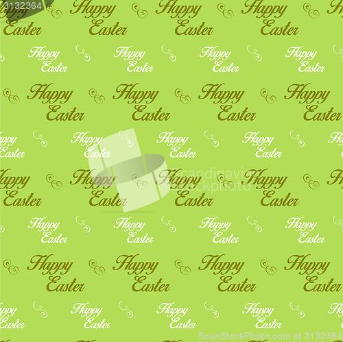 Image of Happy Easter Letter Green Seamless Background