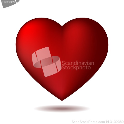 Image of Red heart icon isolated on white
