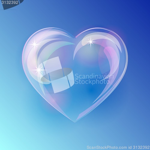 Image of Shiny bubble heart