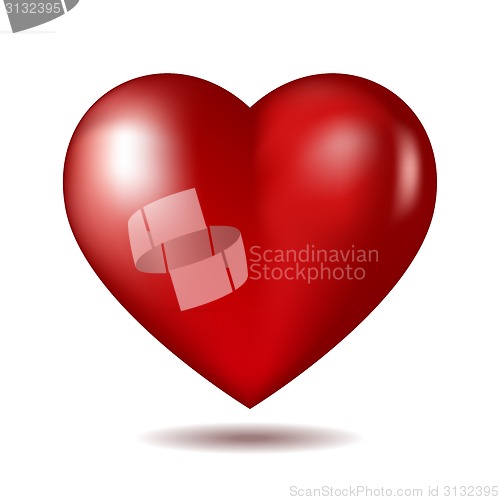 Image of Red heart icon isolated on white