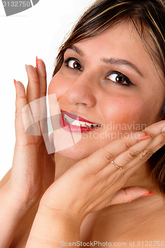 Image of Closeup of girls face.