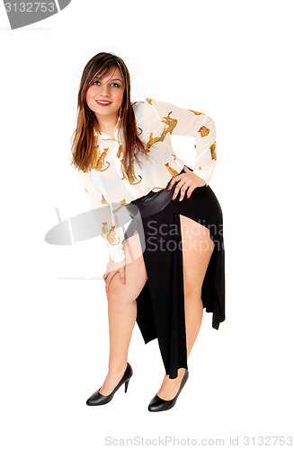 Image of Woman in black skirt.