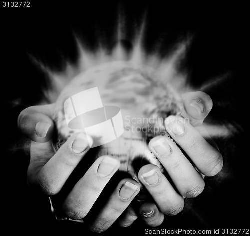 Image of Globe in a girl's hands