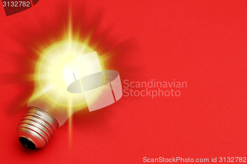 Image of Background with lit lightbulb