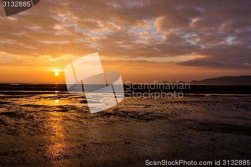 Image of Sunrise over Mumbles mudflats