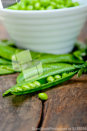 Image of hearthy fresh green peas 