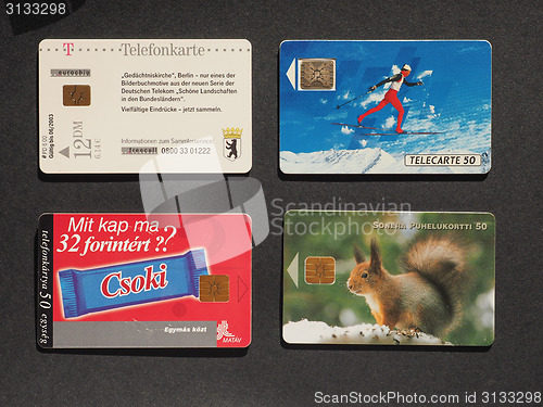 Image of European phone cards