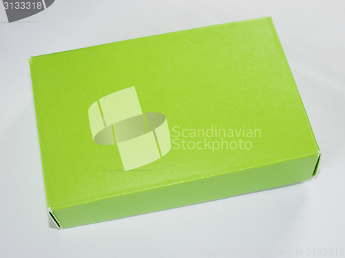 Image of Green yellow paper box