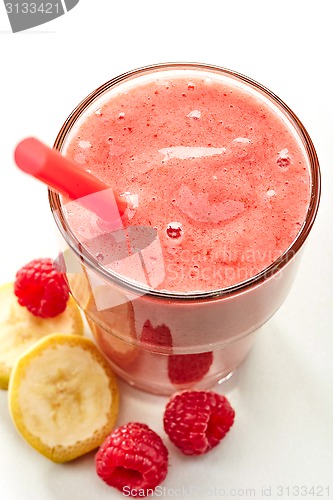 Image of Banana and raspberry smoothie