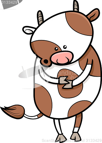 Image of farm cow cartoon illustration