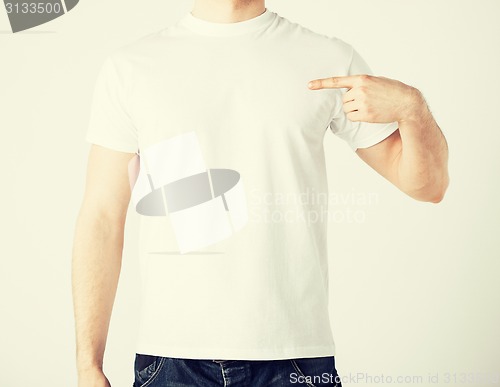 Image of man in blank t-shirt