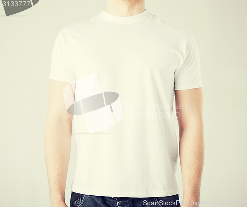 Image of man in blank t-shirt