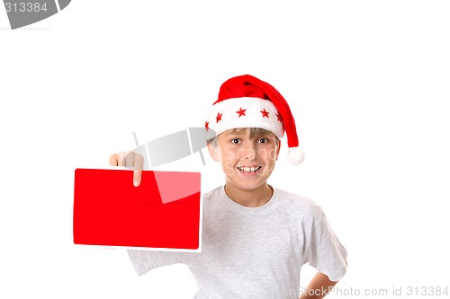 Image of Child with Christmas Message