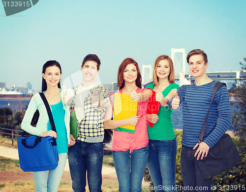 Image of group of smiling students standing