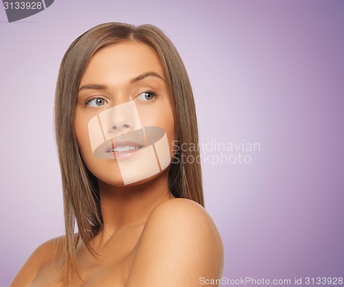 Image of beautiful young woman face