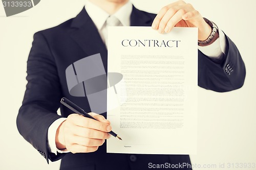 Image of man with contract