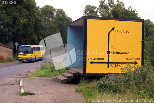 Image of Bus and bus stop