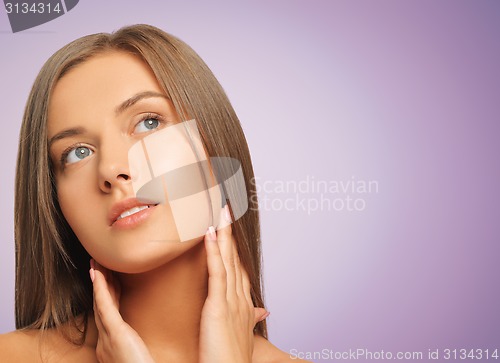 Image of beautiful young woman face