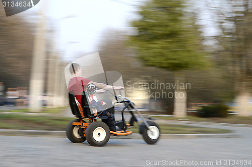 Image of ZHELEZNOGORSK, KURSK REGION, RUSSIA APRIL 2013: unknown man roll