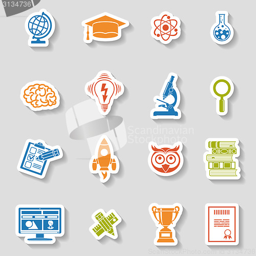 Image of Education Icon Sticker Set