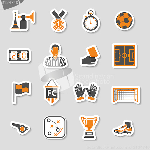 Image of Soccer Icon Sticker Set