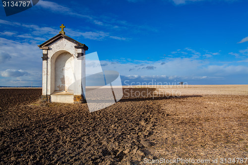 Image of A small chapel in the middle of fields