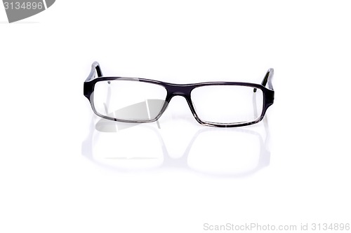 Image of Black Eye Glasses On White