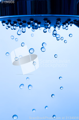 Image of Shower Head with Running Water