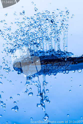 Image of Shower Head with Running Water