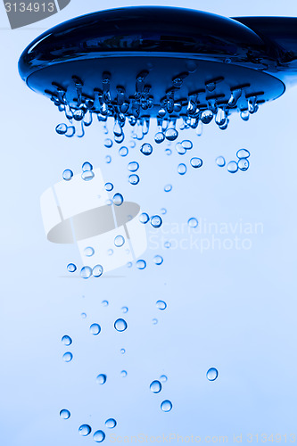 Image of Shower Head with Running Water