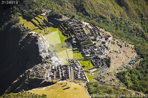 Image of Machu Picchu view high details  