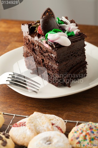 Image of Chocolate Cake with Cookies