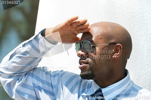 Image of Business Man Looking Ahead