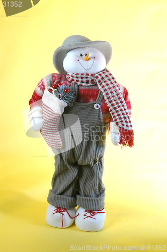 Image of snow man in cords
