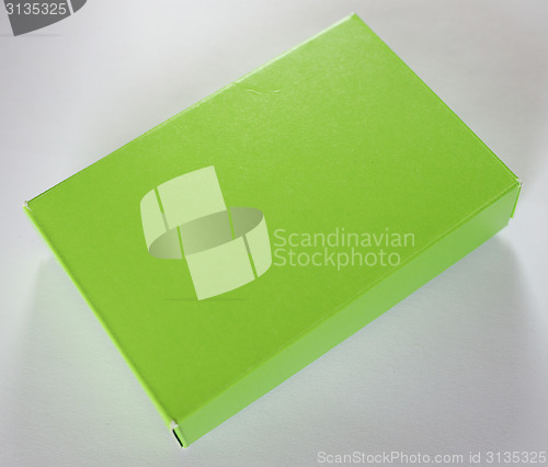 Image of Green yellow paper box