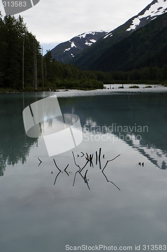 Image of Calm reflecting alaskan landscape