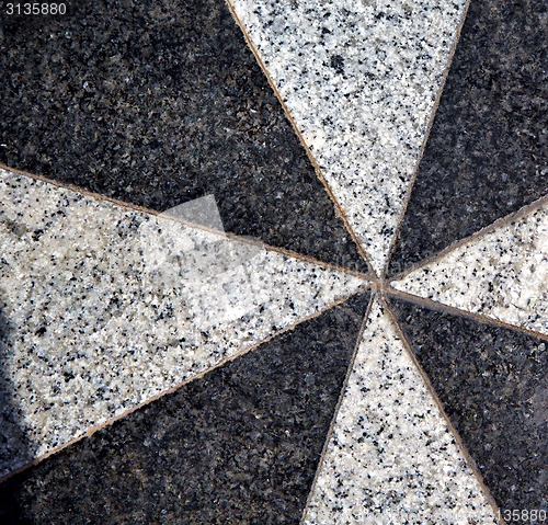 Image of   abstrac black white pavement  in   spain lanzarote africa