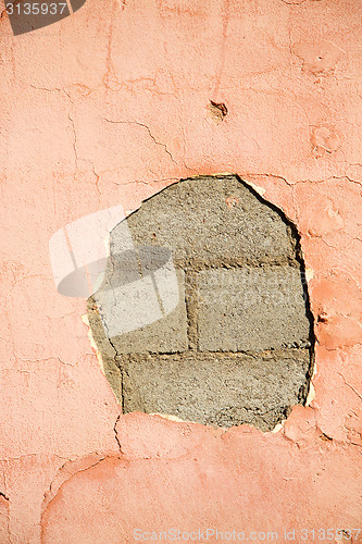 Image of pink in texture wall and  morocco   abstract