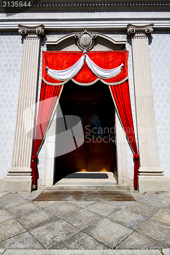 Image of  italy  lombardy     in  the besnate    church     step    wall 