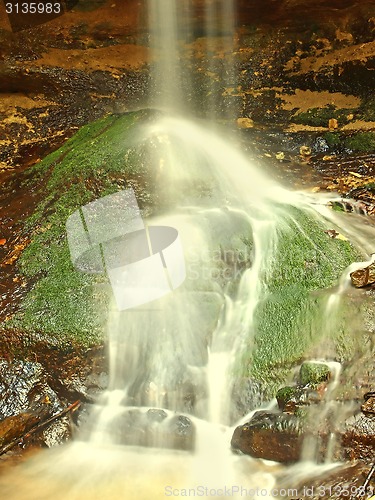 Image of little waterfall in vintage look