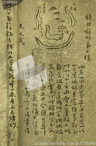 Image of Chinese ancient book over 150 years old about secrets of geomanc